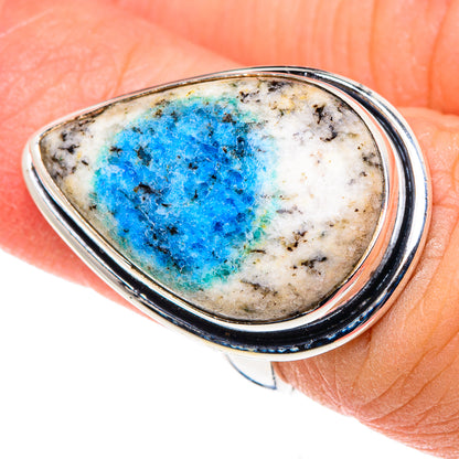 K2 Blue Azurite Rings handcrafted by Ana Silver Co - RING91350