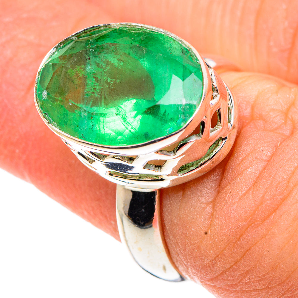 Green Fluorite Rings handcrafted by Ana Silver Co - RING91354