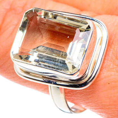 Green Amethyst Rings handcrafted by Ana Silver Co - RING91355