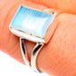 Rainbow Moonstone Rings handcrafted by Ana Silver Co - RING91356