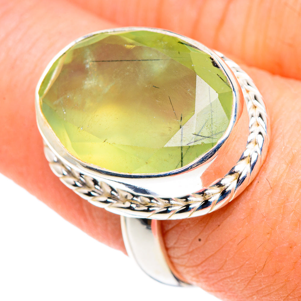 Prehnite Rings handcrafted by Ana Silver Co - RING91357
