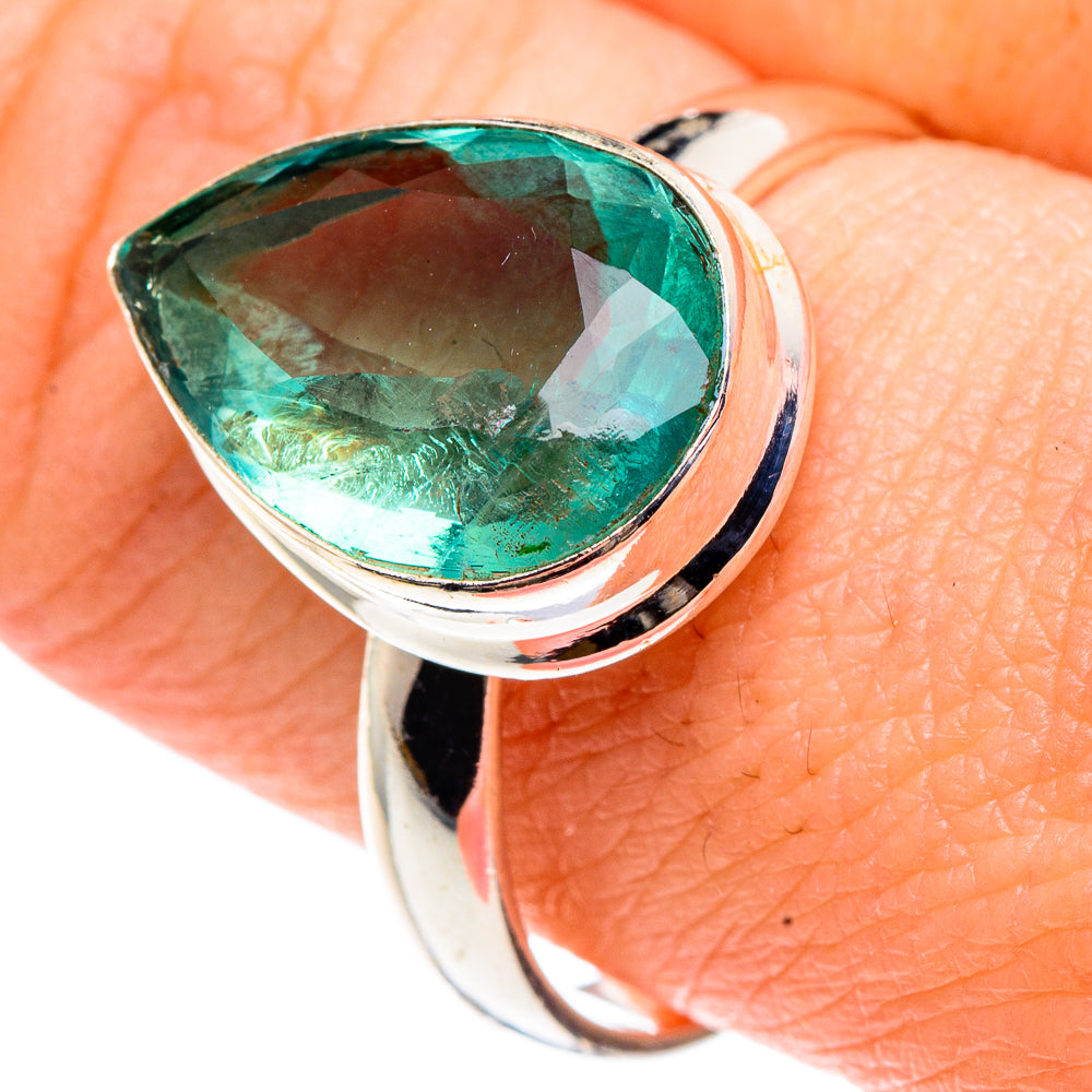 Green Fluorite Rings handcrafted by Ana Silver Co - RING91358