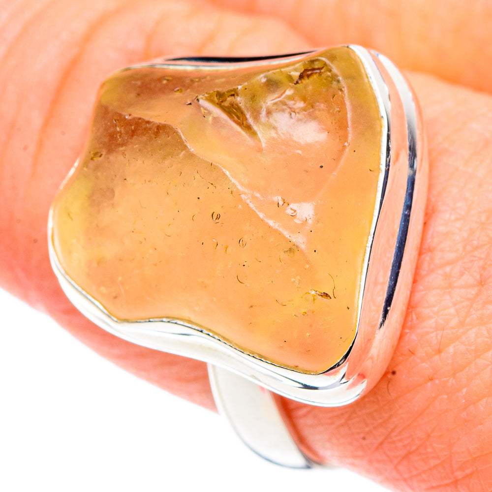 Libyan Desert Glass Rings handcrafted by Ana Silver Co - RING91360