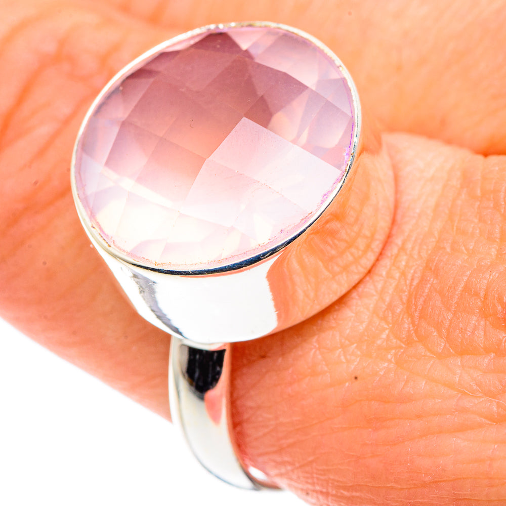 Rose Quartz Rings handcrafted by Ana Silver Co - RING91365