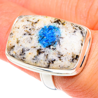 K2 Blue Azurite Rings handcrafted by Ana Silver Co - RING91373