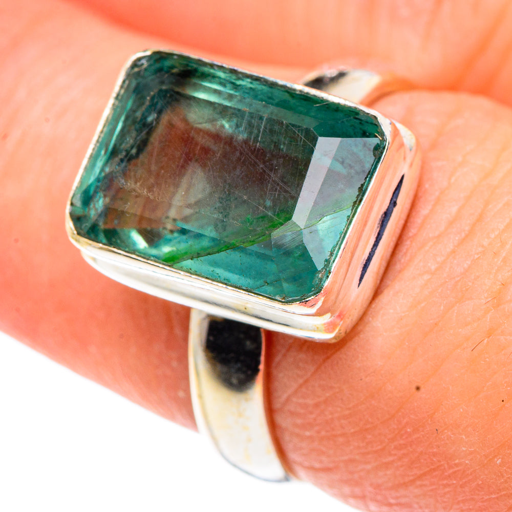 Green Fluorite Rings handcrafted by Ana Silver Co - RING91379