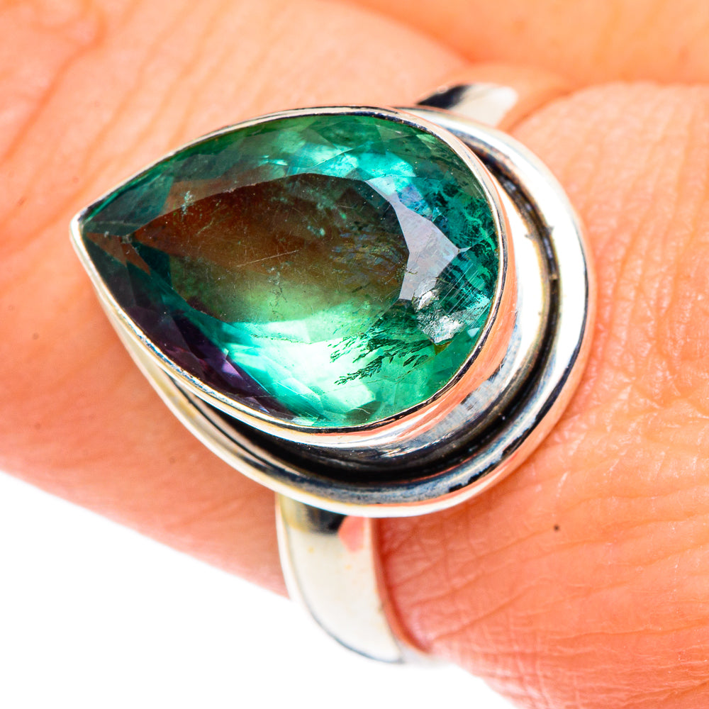 Green Fluorite Rings handcrafted by Ana Silver Co - RING91382