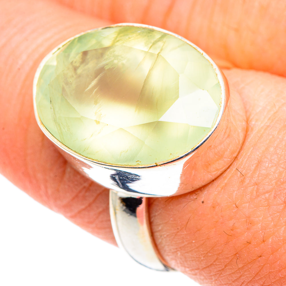 Prehnite Rings handcrafted by Ana Silver Co - RING91384