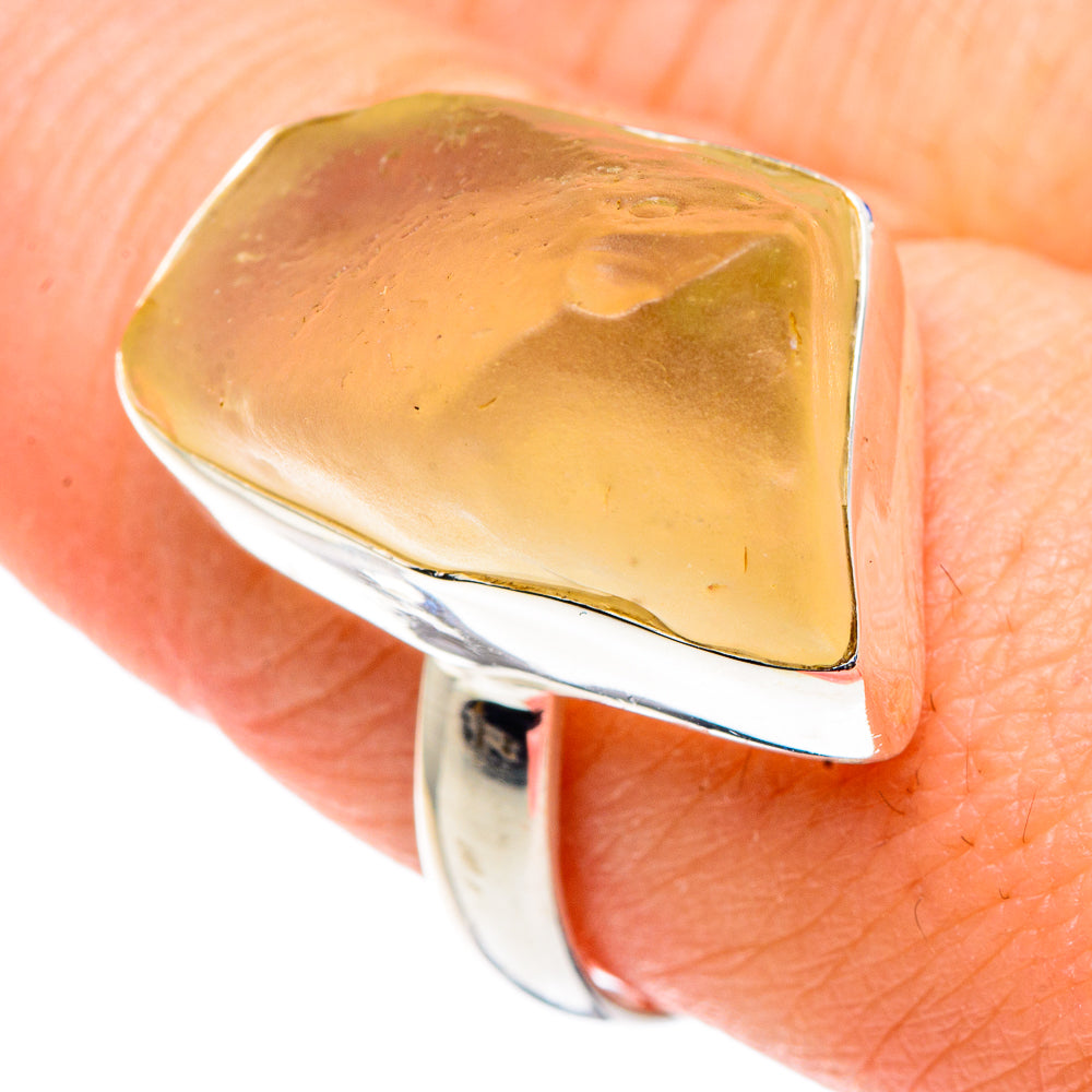 Libyan Desert Glass Rings handcrafted by Ana Silver Co - RING91387