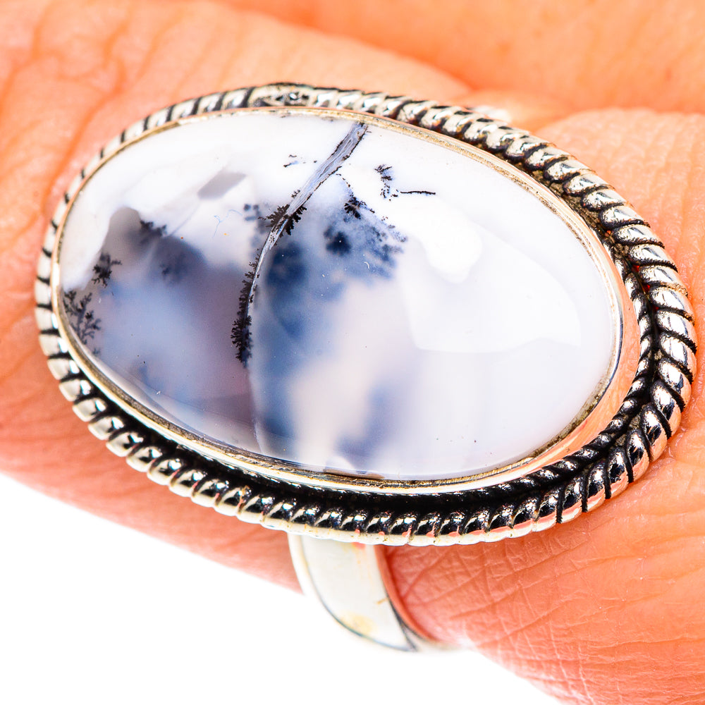 Dendritic Opal Rings handcrafted by Ana Silver Co - RING91396