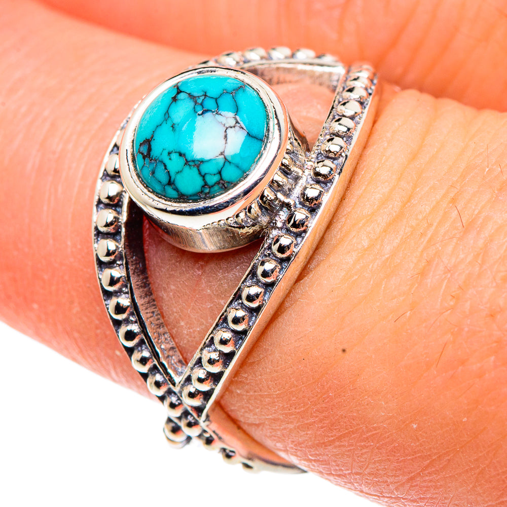 Tibetan Turquoise Rings handcrafted by Ana Silver Co - RING91402