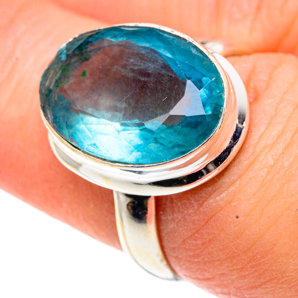 Green Fluorite Rings handcrafted by Ana Silver Co - RING91403