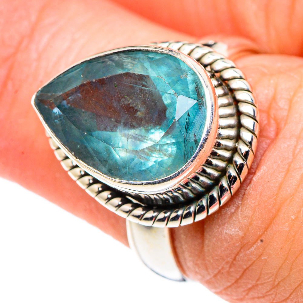Blue Fluorite Rings handcrafted by Ana Silver Co - RING91404