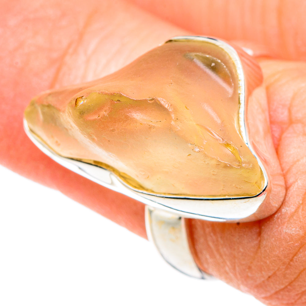 Libyan Desert Glass Rings handcrafted by Ana Silver Co - RING91411