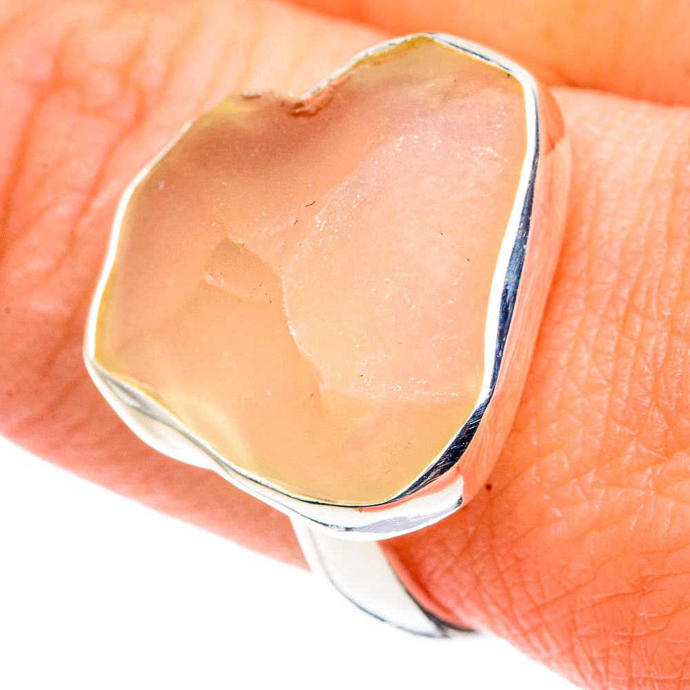 Libyan Desert Glass Rings handcrafted by Ana Silver Co - RING91412