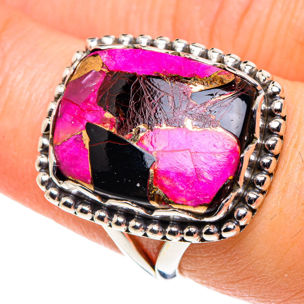 Purple Copper Composite Turquoise Rings handcrafted by Ana Silver Co - RING91413