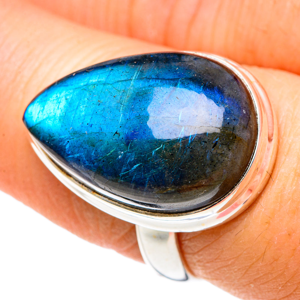 Labradorite Rings handcrafted by Ana Silver Co - RING91423