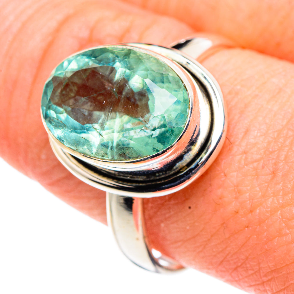 Blue Fluorite Rings handcrafted by Ana Silver Co - RING91432