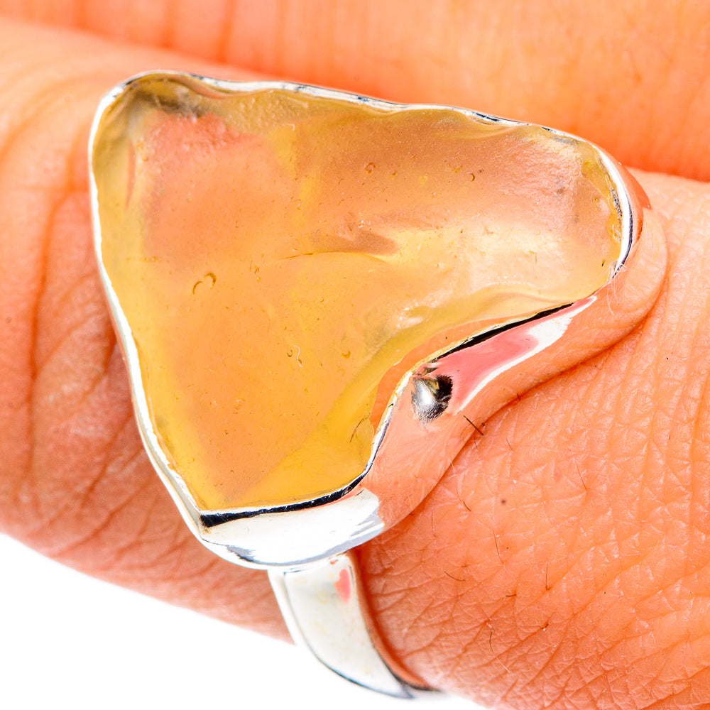 Libyan Desert Glass Rings handcrafted by Ana Silver Co - RING91434