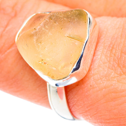Libyan Desert Glass Rings handcrafted by Ana Silver Co - RING91435