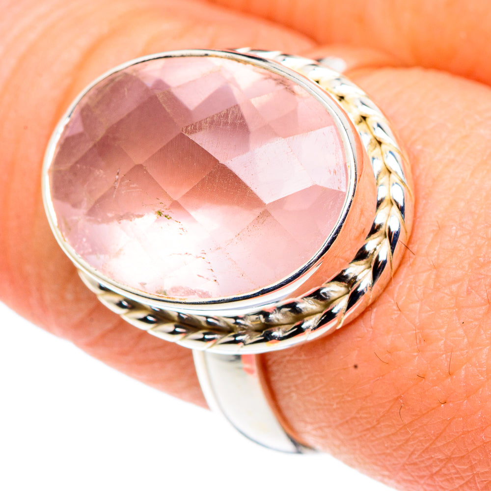 Rose Quartz Rings handcrafted by Ana Silver Co - RING91437