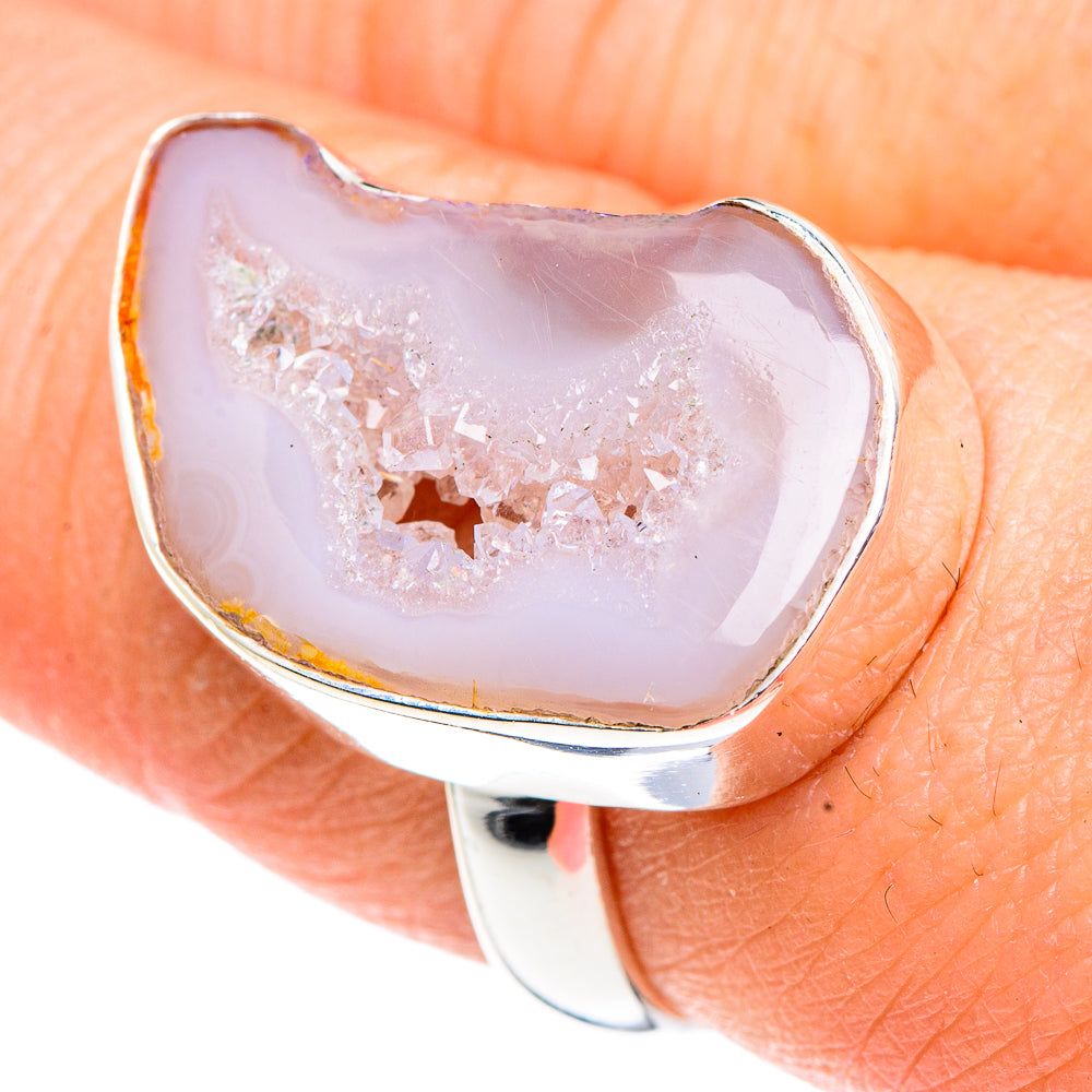 White Geode Slice Rings handcrafted by Ana Silver Co - RING91445