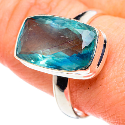 Blue Fluorite Rings handcrafted by Ana Silver Co - RING91447