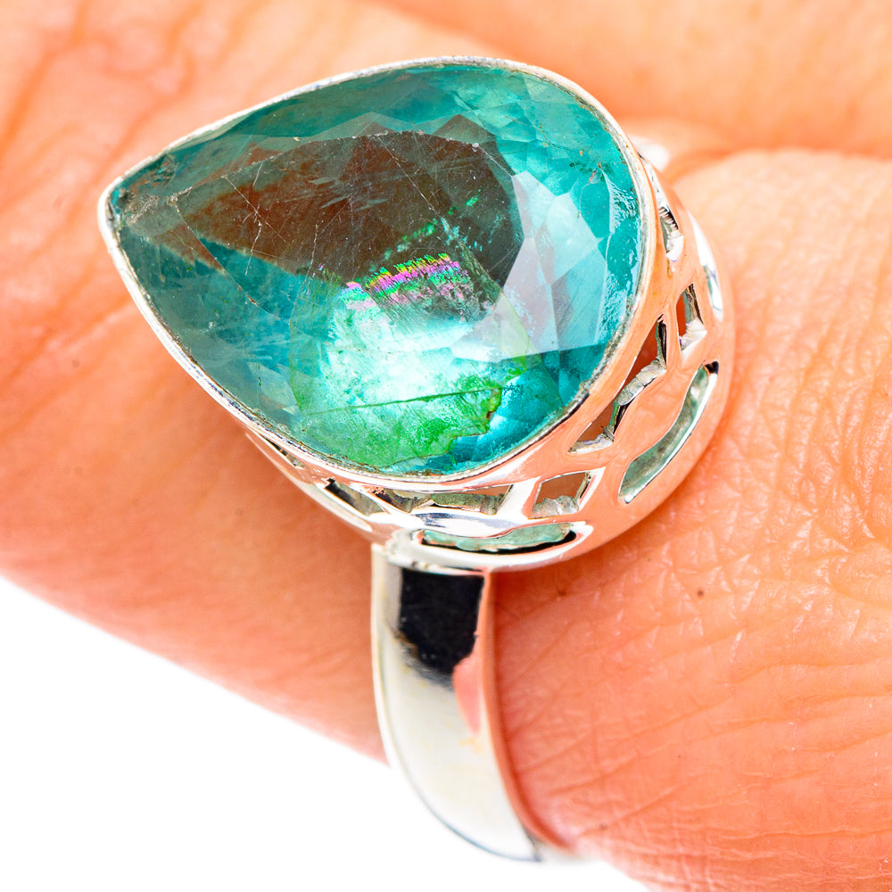 Green Fluorite Rings handcrafted by Ana Silver Co - RING91454