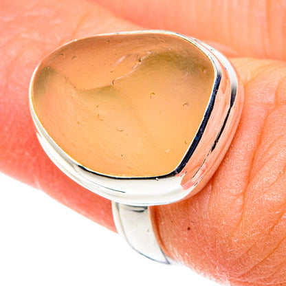 Libyan Desert Glass Rings handcrafted by Ana Silver Co - RING91458