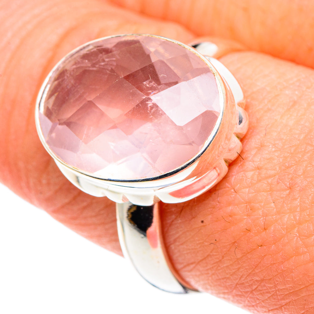 Rose Quartz Rings handcrafted by Ana Silver Co - RING91460