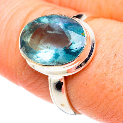 Blue Fluorite Rings handcrafted by Ana Silver Co - RING91473