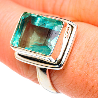 Green Fluorite Rings handcrafted by Ana Silver Co - RING91477