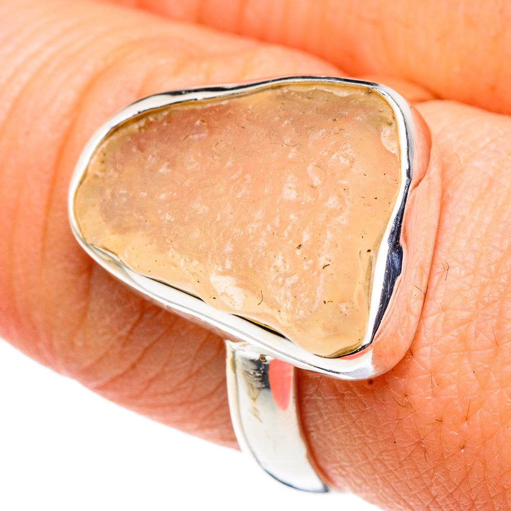 Libyan Desert Glass Rings handcrafted by Ana Silver Co - RING91481