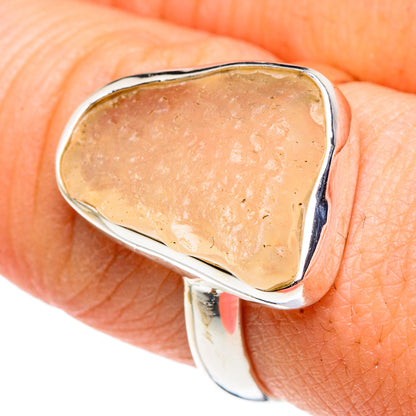Libyan Desert Glass Rings handcrafted by Ana Silver Co - RING91481