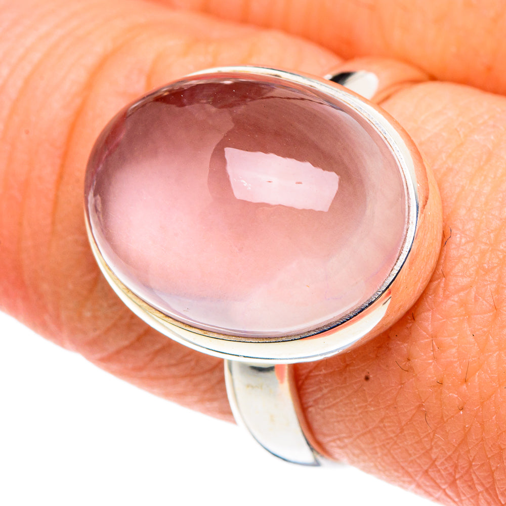 Rose Quartz Rings handcrafted by Ana Silver Co - RING91483
