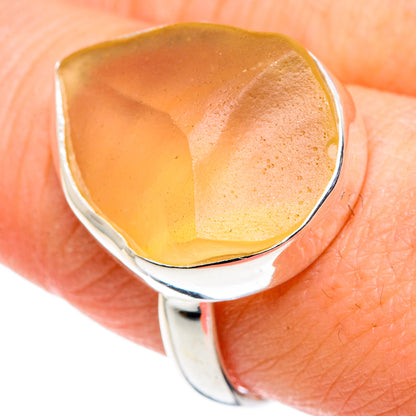 Libyan Desert Glass Rings handcrafted by Ana Silver Co - RING91498