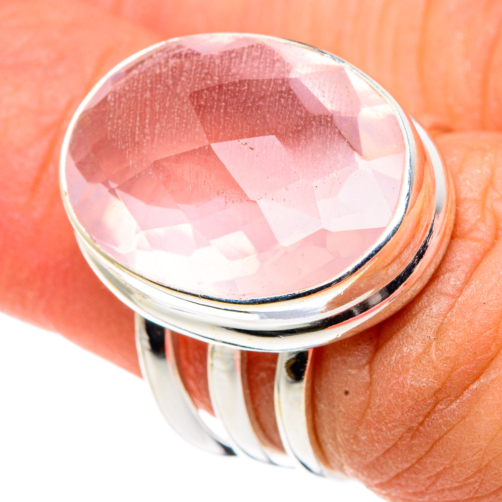 Rose Quartz Rings handcrafted by Ana Silver Co - RING91500