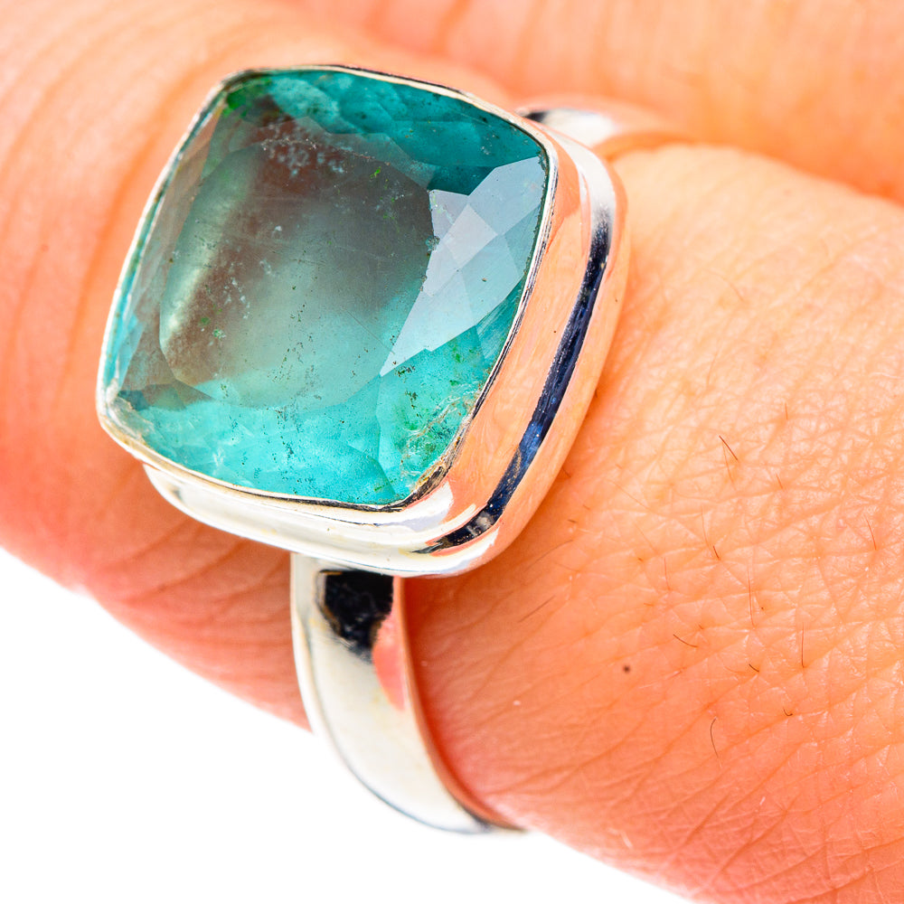 Green Fluorite Rings handcrafted by Ana Silver Co - RING91511