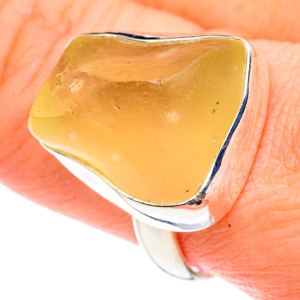 Libyan Desert Glass Rings handcrafted by Ana Silver Co - RING91515