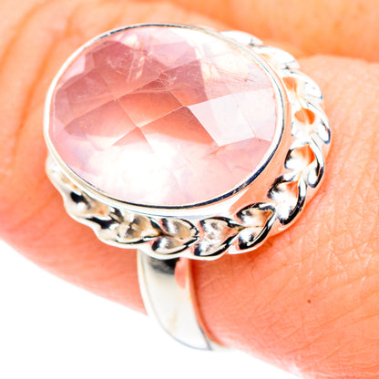 Rose Quartz Rings handcrafted by Ana Silver Co - RING91518