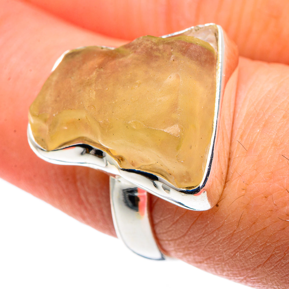 Libyan Desert Glass Rings handcrafted by Ana Silver Co - RING91529