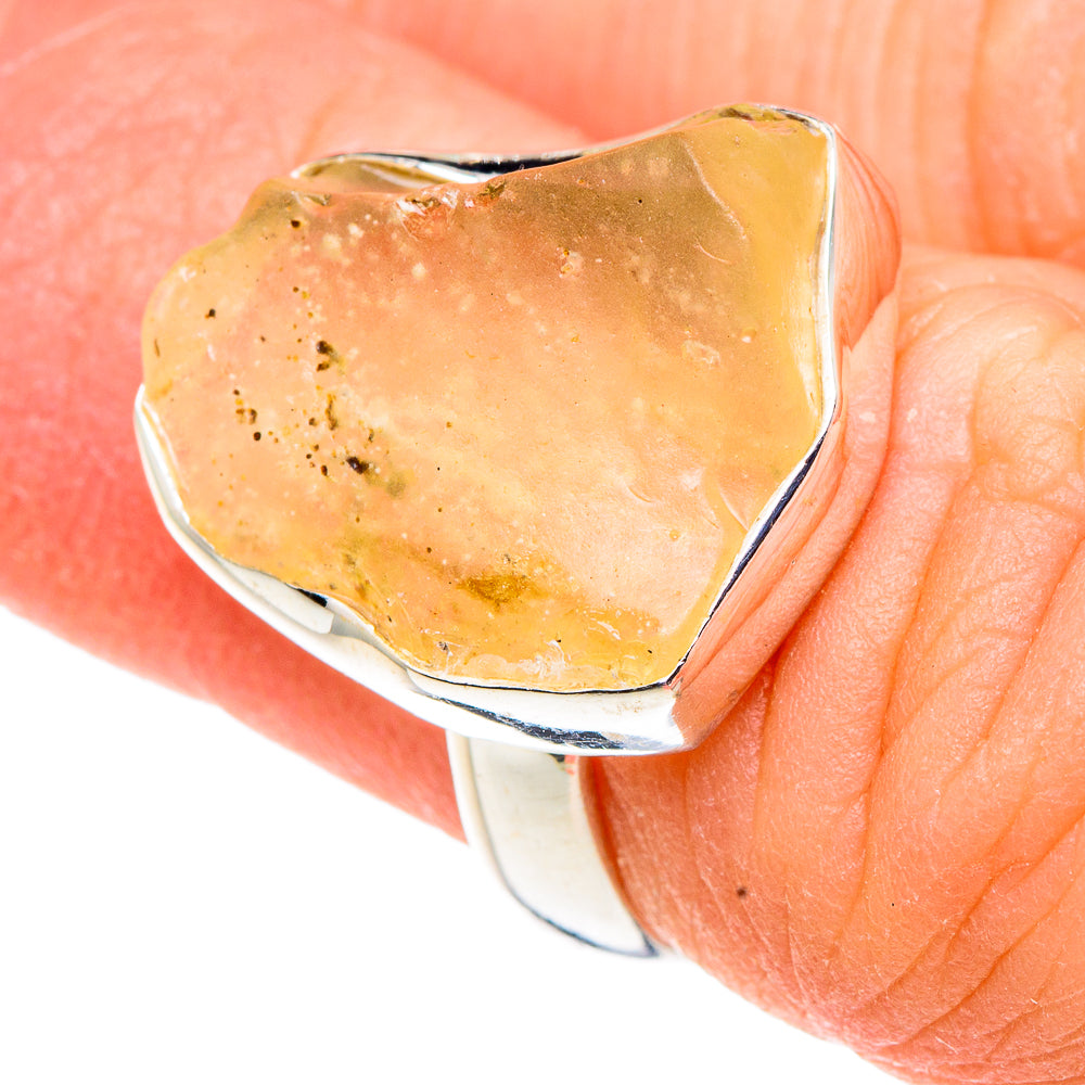 Libyan Desert Glass Rings handcrafted by Ana Silver Co - RING91530