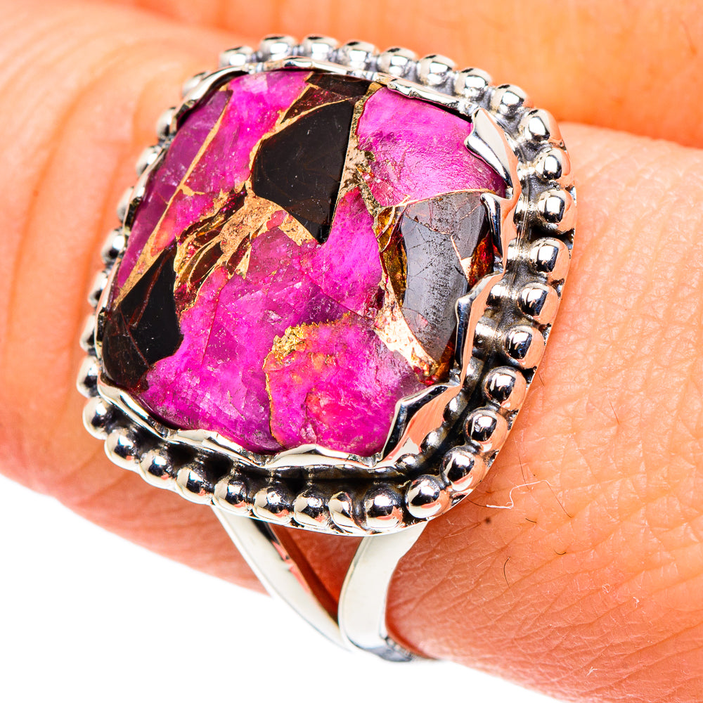 Purple Copper Composite Turquoise Rings handcrafted by Ana Silver Co - RING91531