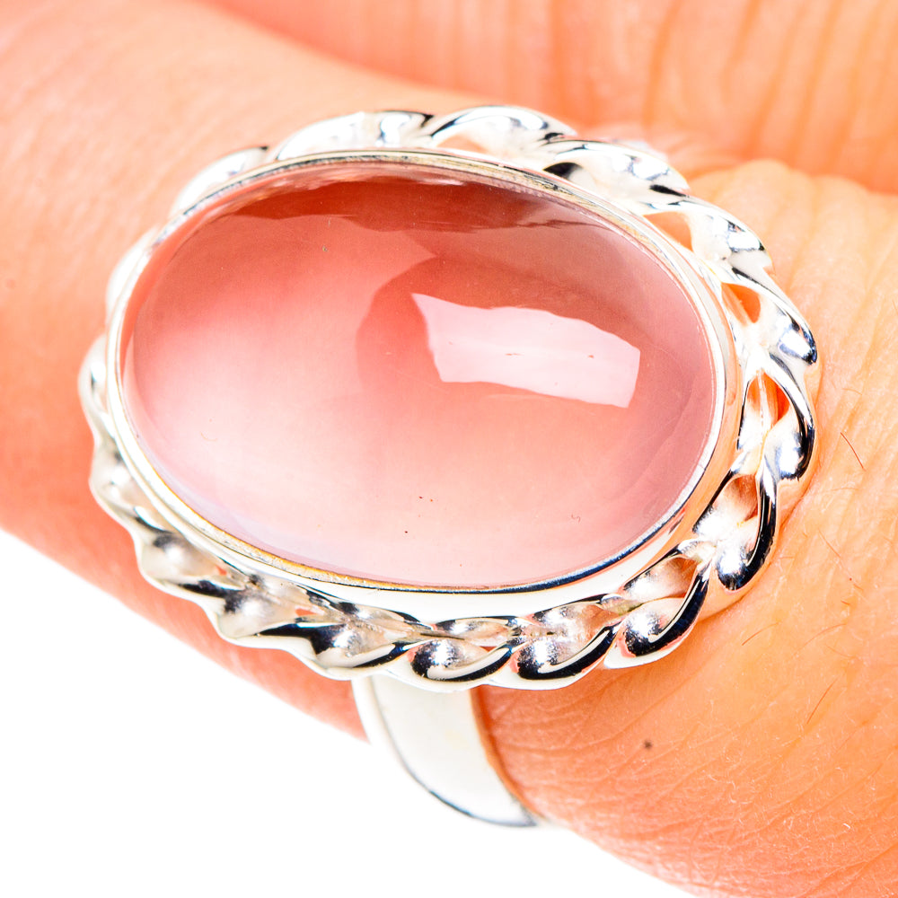 Rose Quartz Rings handcrafted by Ana Silver Co - RING91532