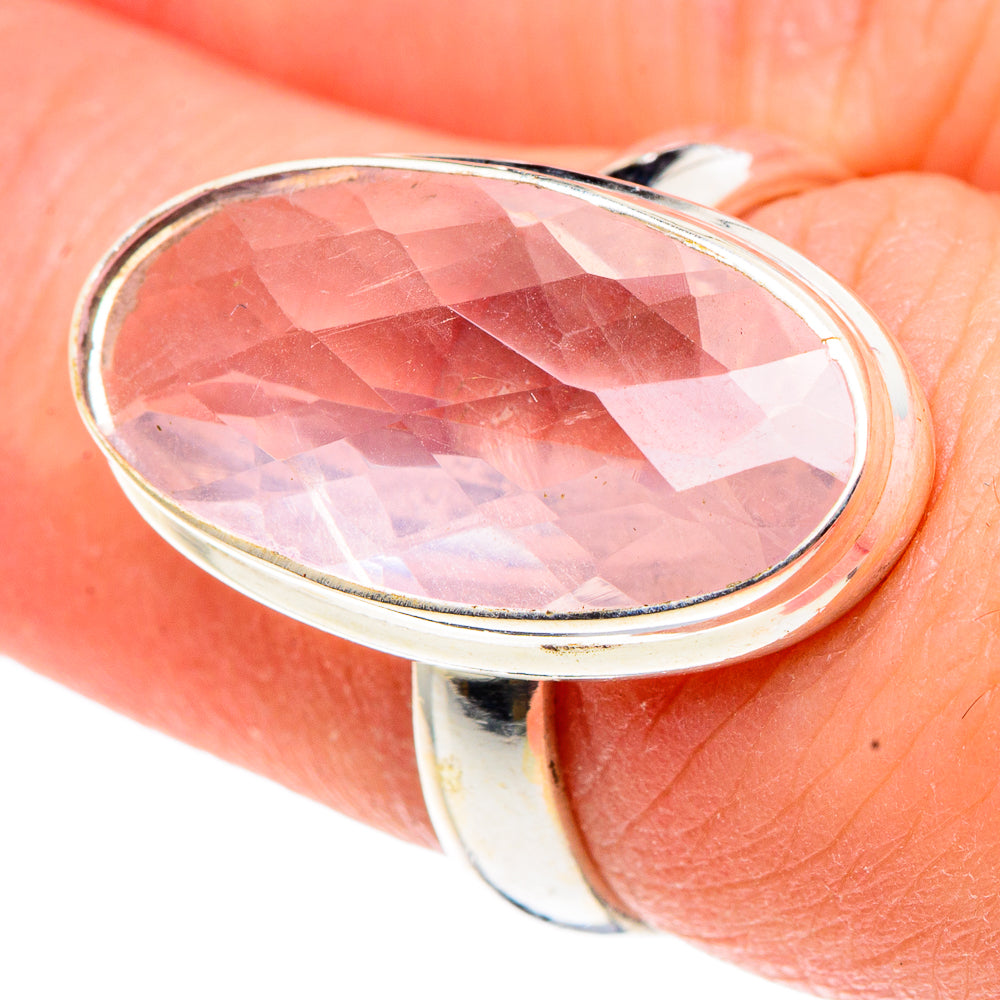 Rose Quartz Rings handcrafted by Ana Silver Co - RING91542