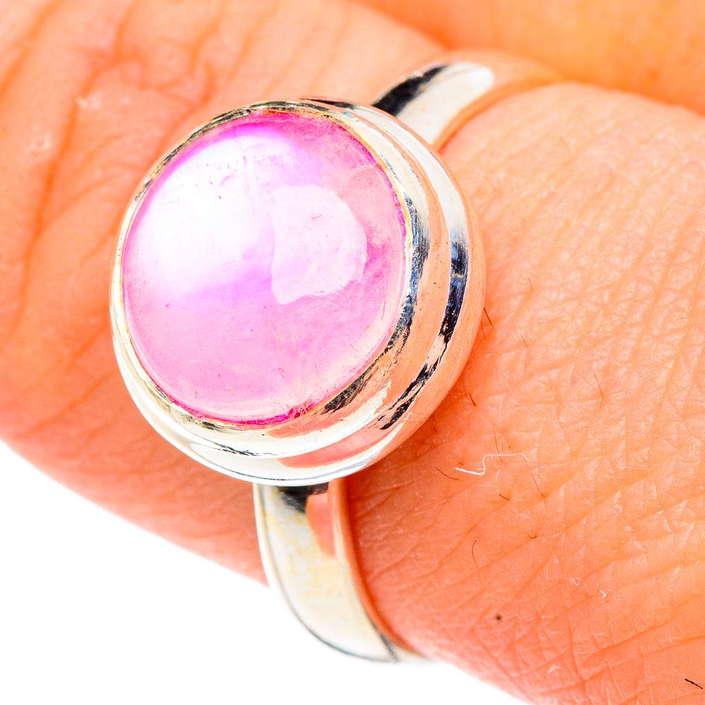Pink Moonstone Rings handcrafted by Ana Silver Co - RING91543