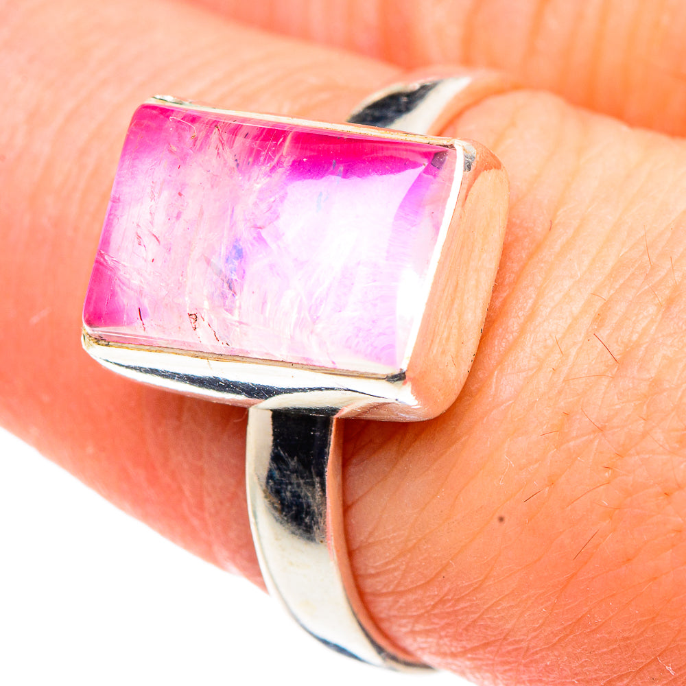 Pink Moonstone Rings handcrafted by Ana Silver Co - RING91554