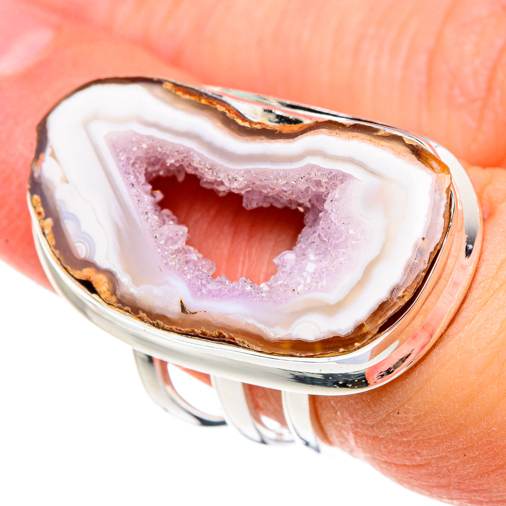 White Geode Slice Rings handcrafted by Ana Silver Co - RING91564