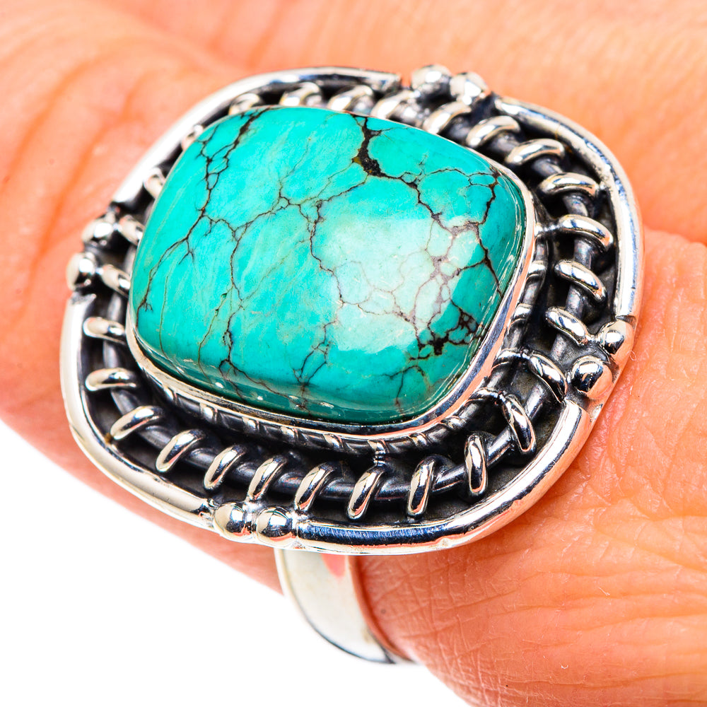 Tibetan Turquoise Rings handcrafted by Ana Silver Co - RING91580