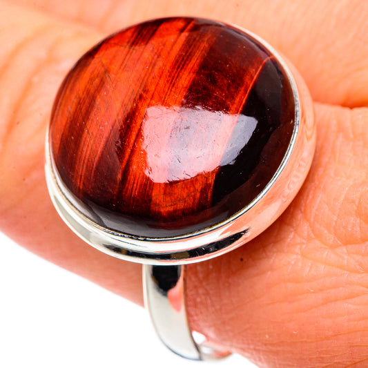 Red Tiger Eye Rings handcrafted by Ana Silver Co - RING91588